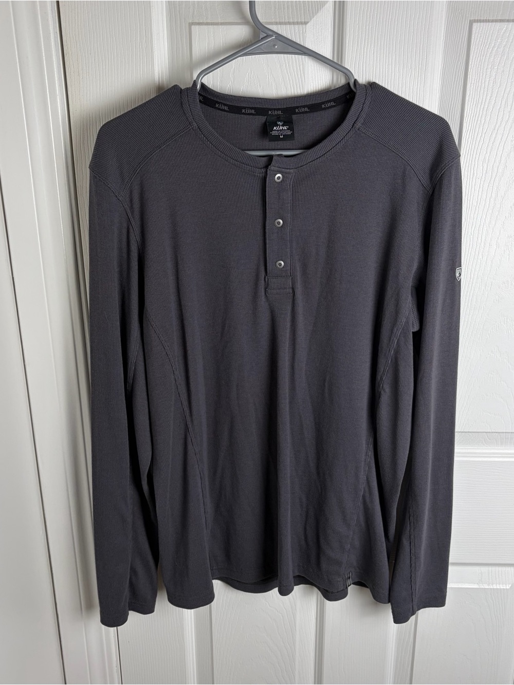 Kuhl Men’s Charcoal Long Sleeve Henley Tee